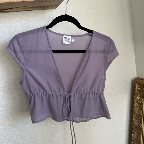 Princess Polly Fazio Top Purple - Picture 3 of 4